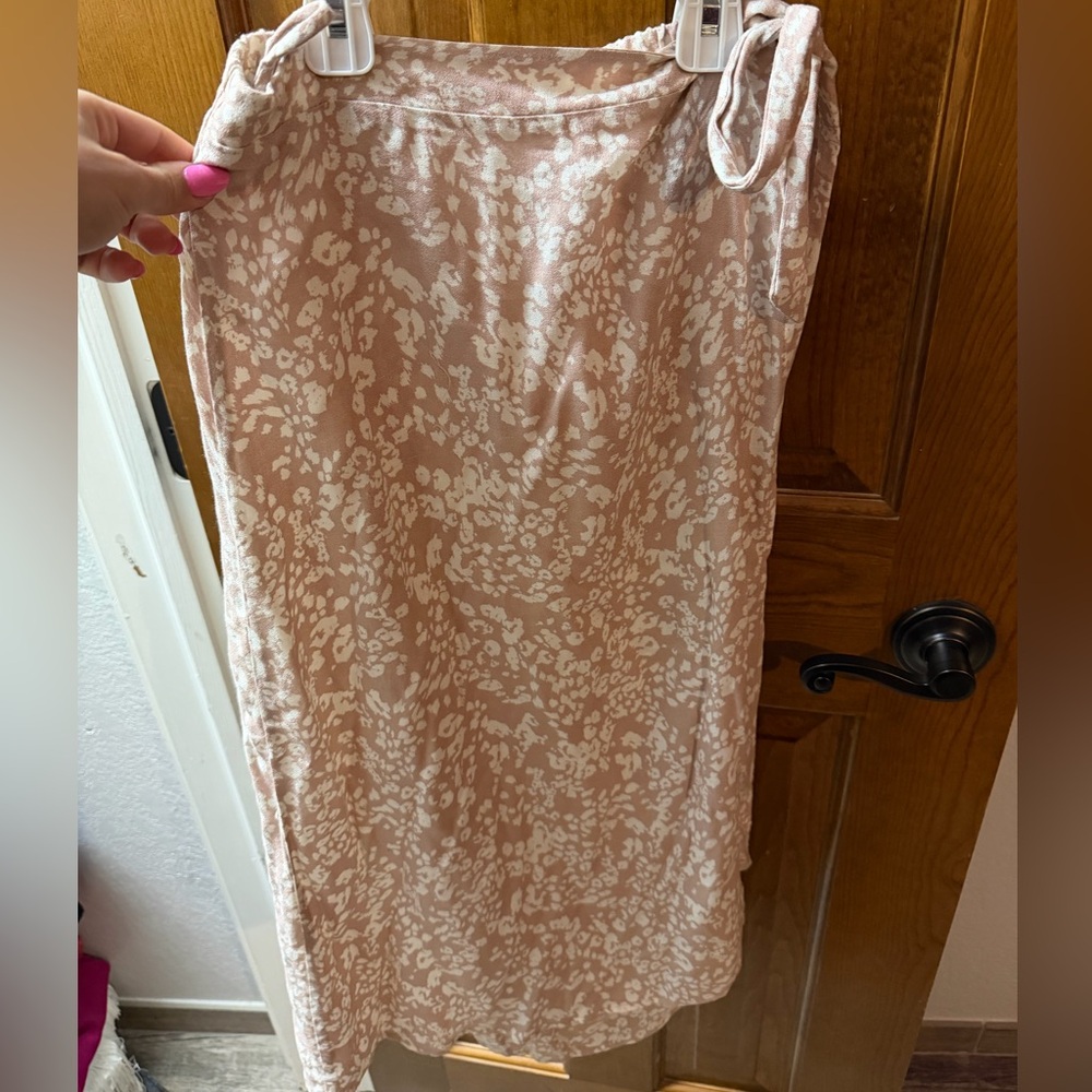Elegant Cream Patterned Women's Skirt